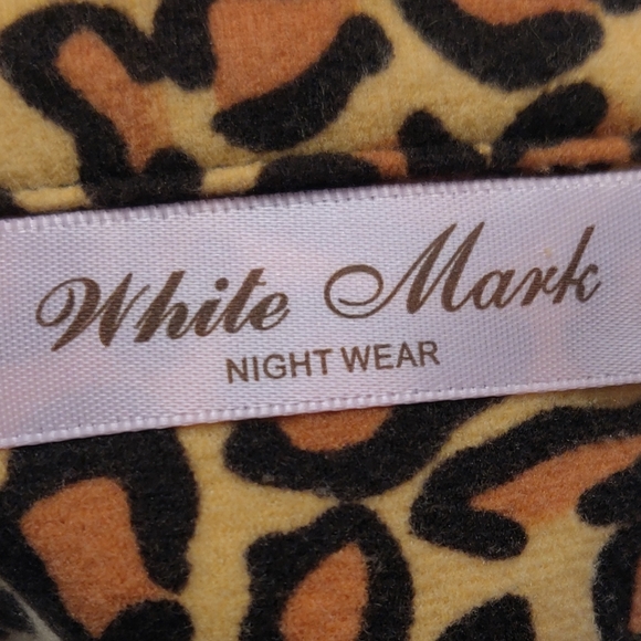 WHITE MARK Ladies Brown Animal Print Lounge Wear Size M 28.5 Inseam - Picture 5 of 7